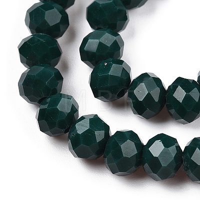 Opaque Solid Color Glass Beads Strands EGLA-A034-P6mm-D12-1