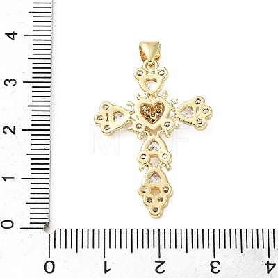 Brass Micro Pave Cubic Zirconia Pendants KK-H279-09G-03-1