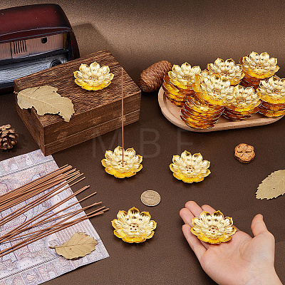 60Pcs Alloy Lotus Incense Burner Holder AJEW-DC0003-91B-1
