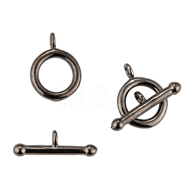 Brass Ring Toggle Clasps  KK-L116-30B-1