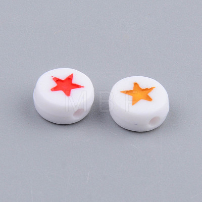 Opaque Acrylic Enamel Beads X-MACR-S273-34-1