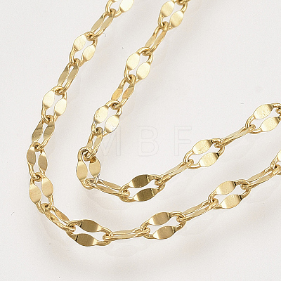 Brass Cable Chains Necklaces X-KK-T048-037G-NF-1