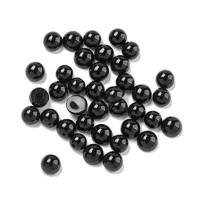 Natural Black Stone Cabochons G-Q173-01A-17-1