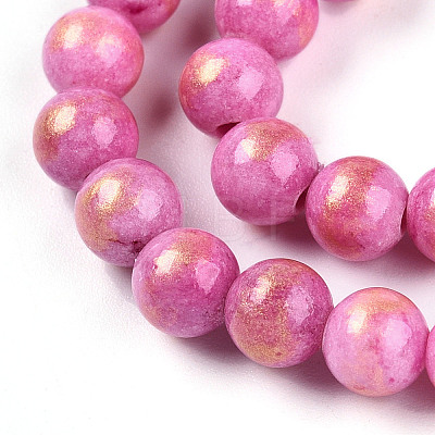 Natural Mashan Jade Beads Strands G-A255-A01-02N-1