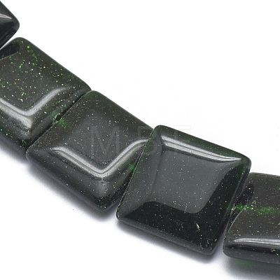 Synthetic Green Goldstone Beads Strands G-G793-16A-03-1