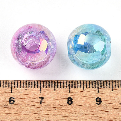 Transparent Crackle Acrylic Beads OACR-I015-41-1
