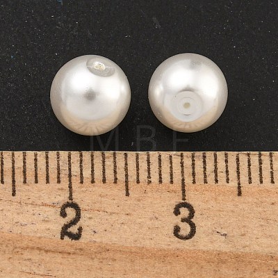 Baking Painted Pearlized Glass Pearl Round Beads HY-S004-01E-1