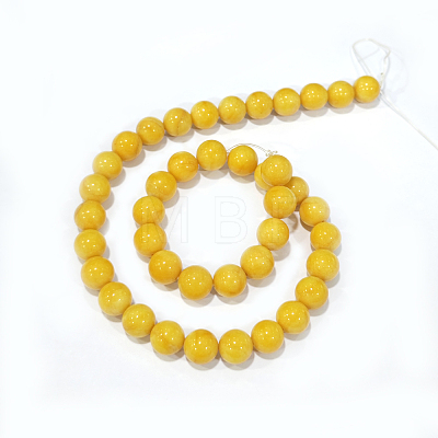 Natural White Jade Round Bead Strands G-P070-29-7mm-1