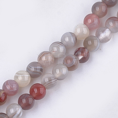 Natural Botswana Agate Beads Strands X-G-S333-4mm-026-1