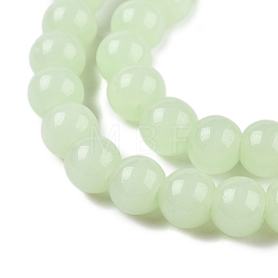 Imitation Jade Glass Beads Strands GLAA-T032-J6mm-03-1