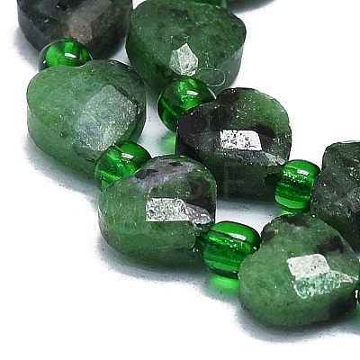 Natural Ruby in Zoisite Beads Strands G-K245-P01-01-1