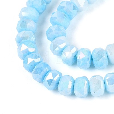 Anti-Tarnish Electroplate Glass Beads Strands GLAA-T025-6mm-11B-1