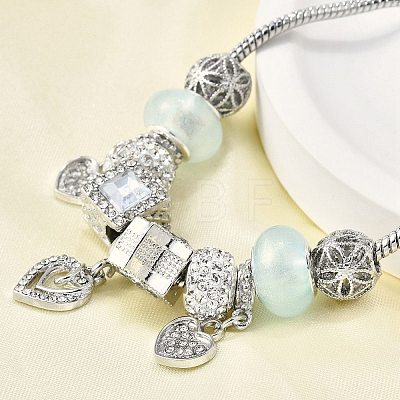 Alloy European Beads Charm Bracelets BJEW-F495-11P-1