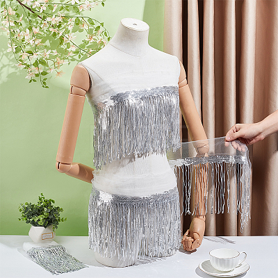 Polyester Fringe Lace Trim DIY-WH0671-008C-1