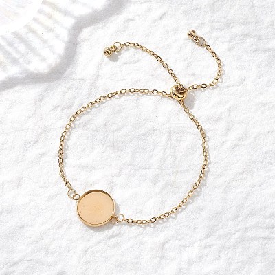 304 Stainless Steel Cable Chain Slider Bracelet Making BJEW-JB12810-03-1