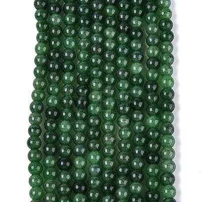 Ombre Effect Dyed Crackle Glass Beads Strands GLAA-Q106-01A-B11-1