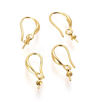 Brass Earring Hooks KK-E779-01G-1