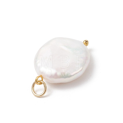 Natural Keshi Pearl Pendants PALLOY-JF04189-02-1