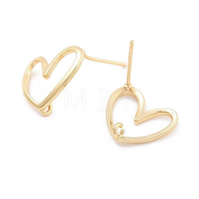 Rack Plating Brass Stud Earring Findings EJEW-C108-01G-1