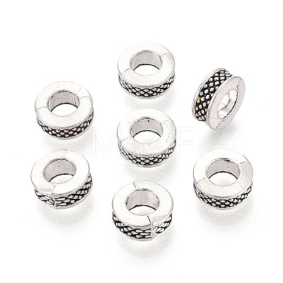 Tibetan Style Alloy European Beads TIBEB-T005-07S-1