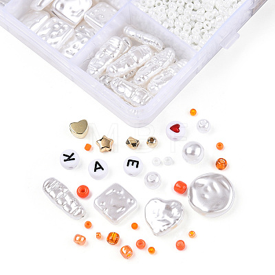 DIY 24 Style Acrylic & ABS Beads Jewelry Making Finding Kit DIY-NB0012-02G-1