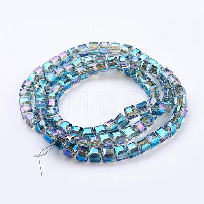 Electorplated Glass Beads EGLA-E006-1J-1