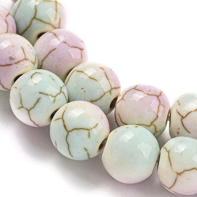 Baking Paint Synthetic Turquoise Beads Strands G-H060-03B-1