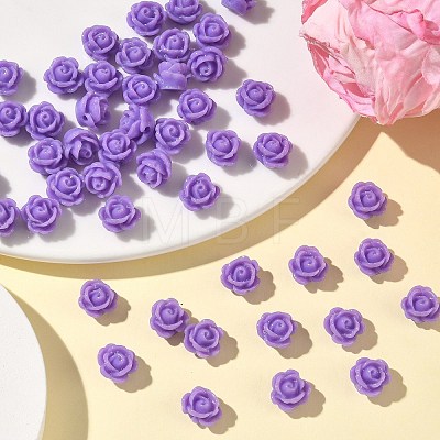 Rose Flower Opaque Resin Beads X-CRES-B1029-A56-1