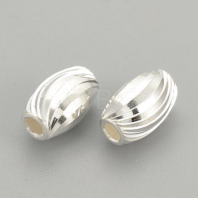 925 Sterling Silver Beads STER-S002-17-7x4mm-1