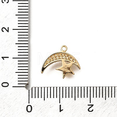 Brass Micro Pave Cubic Zirconia Pendants KK-Q035-06G-1