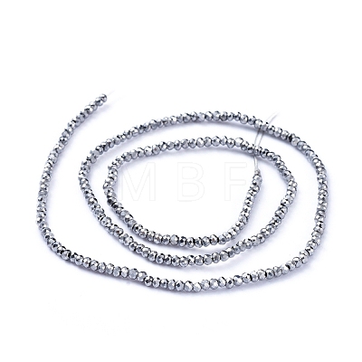 Electroplate Glass Beads Strands X-EGLA-F149-FP-04-1