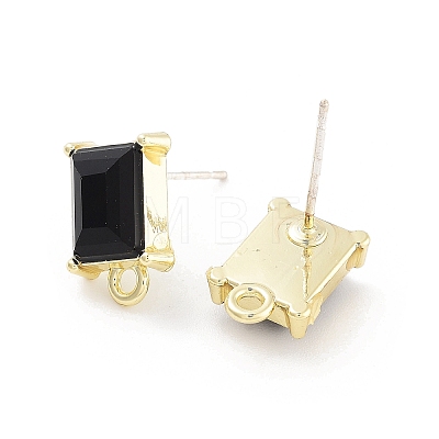 Alloy Glass Rhinestone Stud Earring Finding Accessories FIND-U006-12G-01-1