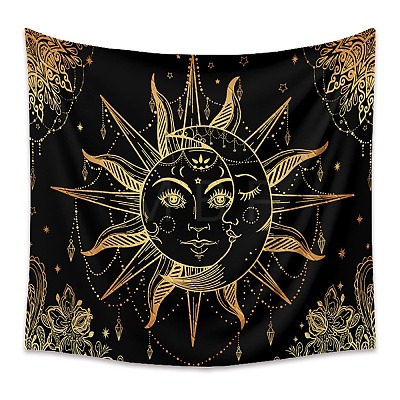 Polyester Bohemian Mmon Sun Wall Hanging Tapestry PW23040442665-1