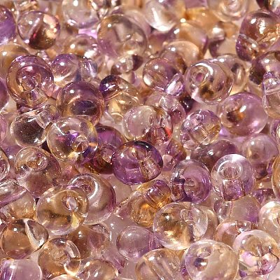 Transparent Baking Paint Glass Seed Beads SEED-P006-02B-15-1