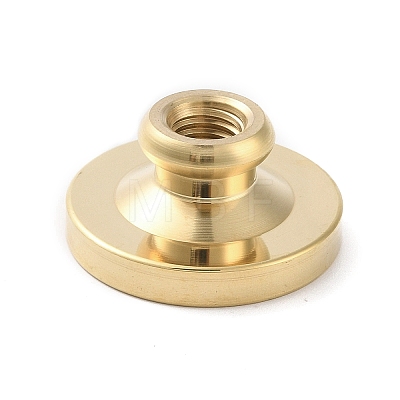 Golden Plated Brass Wax Sealing Stamp Head KK-K363-01G-07-1