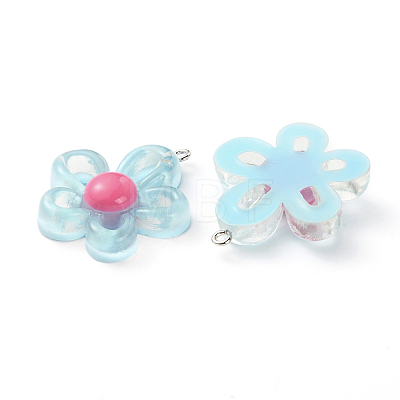 Transparent Resin Pendants RESI-TAC0005-017B-1