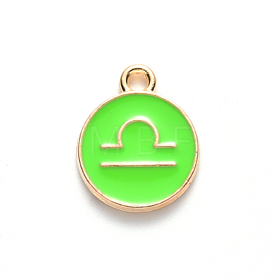 Alloy Enamel Pendants X-ENAM-S124-01A-06K-1