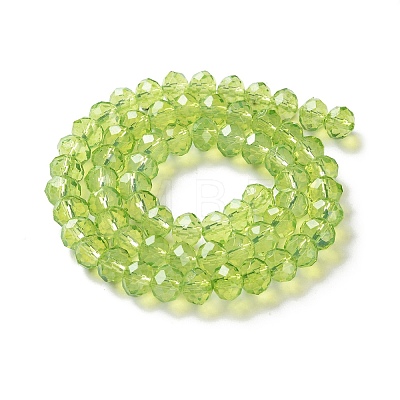 Baking Paint Transparent Glass Beads Strands LS-DGLA-A034-J8MM-D07-1