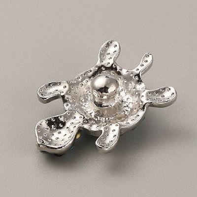 Alloy Rhinestone Snap Buttons FIND-WH0111-246-1