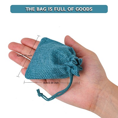Burlap Packing Pouches Drawstring Bags ABAG-Q050-7x9-17-1
