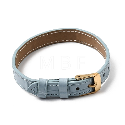 Imitation Leather String Bracelets with Stainless Steel Buckles AJEW-Z053-01F-1