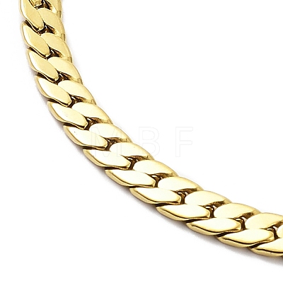 Ion Plating(IP) 304 Stainless Steel Cuban Link Chain Necklace NJEW-K249-01A-G-1