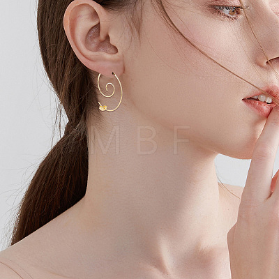 4 Pairs Brass Ear Studs EJEW-BBC0001-48-1