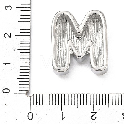 Brass Initial Beads KK-B167-27P-01M-1