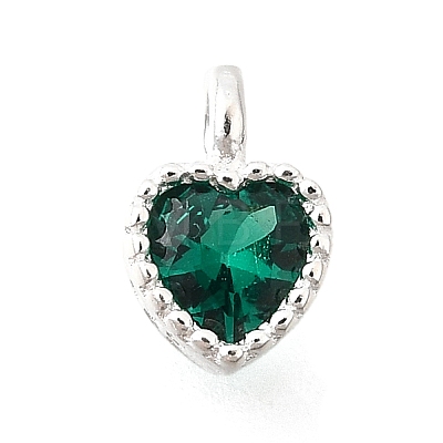 925 Sterling Silver Cubic Zirconia Charms STER-Q005-01A-C-1