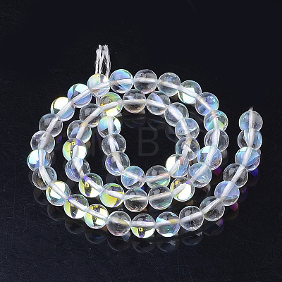 Synthetic Moonstone Beads Strands G-S283-04-8mm-1