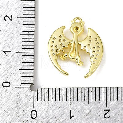 Brass Micro Pave Clear Cubic Zirconia Pendants KK-L238-04G-1