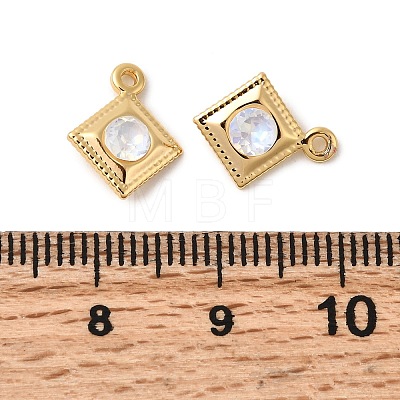 Brass Glass Charms KK-P340-08G-03-1