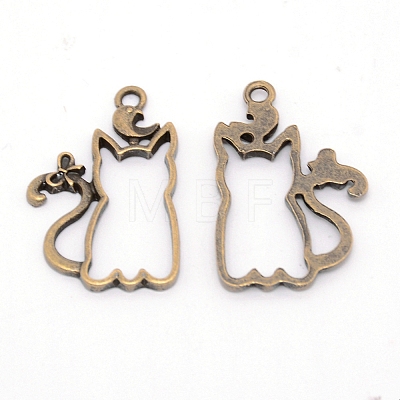 Alloy Open Back Bezel Pendants PALLOY-WH0072-90AB-RS-1