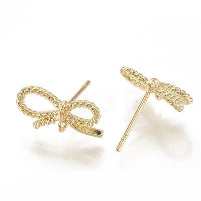 Brass Stud Earrings X-KK-S341-86-1